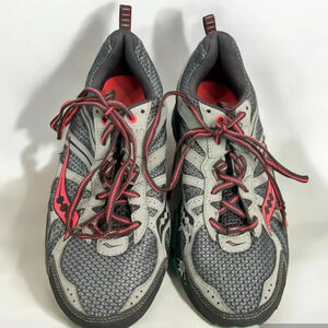 Saucony Women's Excursion TR8 Trail Running Shoes Gray/Neon Pink Size 9.5